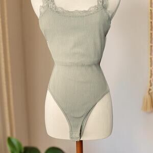 Hippie Rose Lace Trim Bodysuit NWT Size S NWT